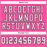 Custom Pink White-Black Mesh Authentic Football Jersey