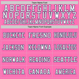 Custom Pink Navy-White Mesh Authentic Football Jersey