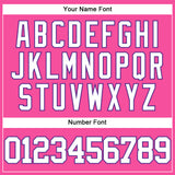 Custom Pink White-Purple Authentic Baseball Jersey