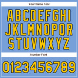 Custom Powder Blue Yellow-Black Authentic Baseball Jersey