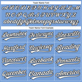 Custom Powder Blue White-Black Authentic Baseball Jersey