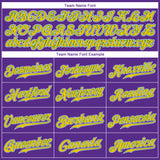 Custom Purple Gold-Kelly Green Authentic Baseball Jersey
