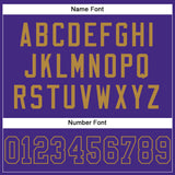Custom Purple Purple-Old Gold Mesh Authentic Football Jersey