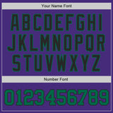 Custom Purple Kelly Green-Black Authentic Baseball Jersey