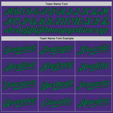 Custom Purple Kelly Green-Black Authentic Baseball Jersey
