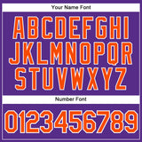 Custom Purple Orange-White Authentic Sleeveless Baseball Jersey