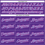 Custom Purple Light Blue-Pink Authentic Sleeveless Baseball Jersey