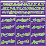 Custom Purple Neon Green-White Authentic Sleeveless Baseball Jersey