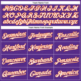 Custom Purple White-Orange Authentic Sleeveless Baseball Jersey