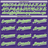 Custom Purple White Pinstripe Neon Green-White Authentic Baseball Jersey
