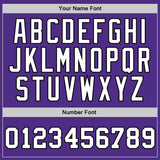 Custom Purple White-Black Authentic Throwback Basketball Jersey