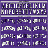 Custom Purple White-Black Authentic Throwback Basketball Jersey