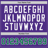 Custom Purple Kelly Green-White Authentic Throwback Basketball Jersey