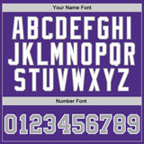 Custom Purple Gray-White Authentic Throwback Basketball Jersey