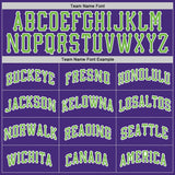 Custom Purple Neon Green-White Authentic Baseball Jersey