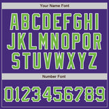 Custom Purple Neon Green-White Authentic Baseball Jersey
