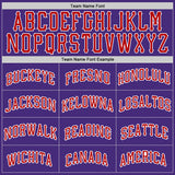 Custom Purple Red-White Authentic Baseball Jersey