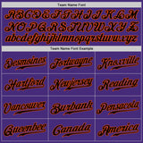 Custom Purple Black-Orange Authentic Baseball Jersey