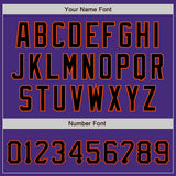 Custom Purple Black-Orange Authentic Baseball Jersey
