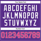 Custom Purple Pink-Black Authentic Throwback Basketball Jersey