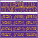 Custom Purple Purple-Gold Authentic Throwback Basketball Jersey