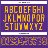 Custom Purple Purple-Gold Authentic Throwback Basketball Jersey