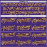 Custom Purple Purple-Gold Authentic Baseball Jersey