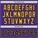 Custom Purple Black-Gold Authentic Baseball Jersey