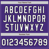 Custom Purple White-Black Authentic Baseball Jersey