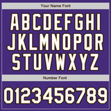 Custom Purple White Old Gold-Black Authentic Baseball Jersey