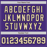 Custom Purple City Cream-Black Authentic Baseball Jersey