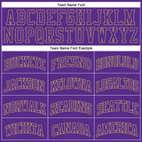 Custom Purple Purple Old Gold-Black Authentic Throwback Basketball Jersey