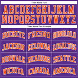 Custom Purple Orange-White Authentic Throwback Basketball Jersey