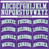 Custom Purple White-Kelly Green Authentic Throwback Basketball Jersey