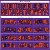 Custom Purple Orange-Black Authentic Throwback Basketball Jersey