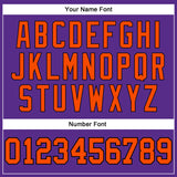 Custom Purple Orange-Black Authentic Throwback Basketball Jersey