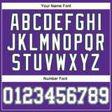 Custom Purple White Green-Gray Authentic Throwback Basketball Jersey