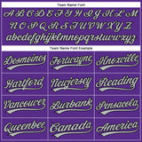 Custom Purple Black Pinstripe Gray Authentic Baseball Jersey