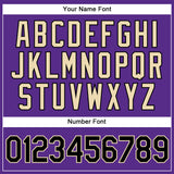 Custom Purple Black Pinstripe City Cream Authentic Baseball Jersey