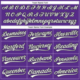 Custom Purple White Pinstripe Black Authentic Baseball Jersey