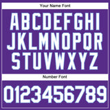 Custom Purple White Pinstripe Light Blue Authentic Baseball Jersey