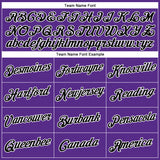 Custom Purple Black-White Performance T-Shirt