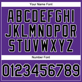 Custom Purple Black-White Performance T-Shirt