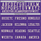 Custom Purple Cream Mesh Authentic Football Jersey