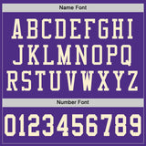 Custom Purple Cream Mesh Authentic Football Jersey