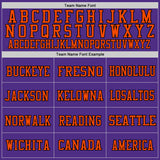 Custom Purple Orange-Black Mesh Authentic Football Jersey