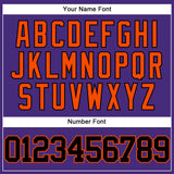 Custom Purple Black-Orange Authentic Baseball Jersey