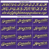 Custom Purple Black-City Cream Authentic Baseball Jersey