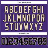 Custom Purple Black-City Cream Authentic Baseball Jersey