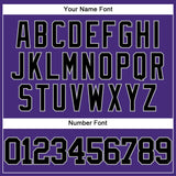 Custom Purple Black-Gray Authentic Baseball Jersey